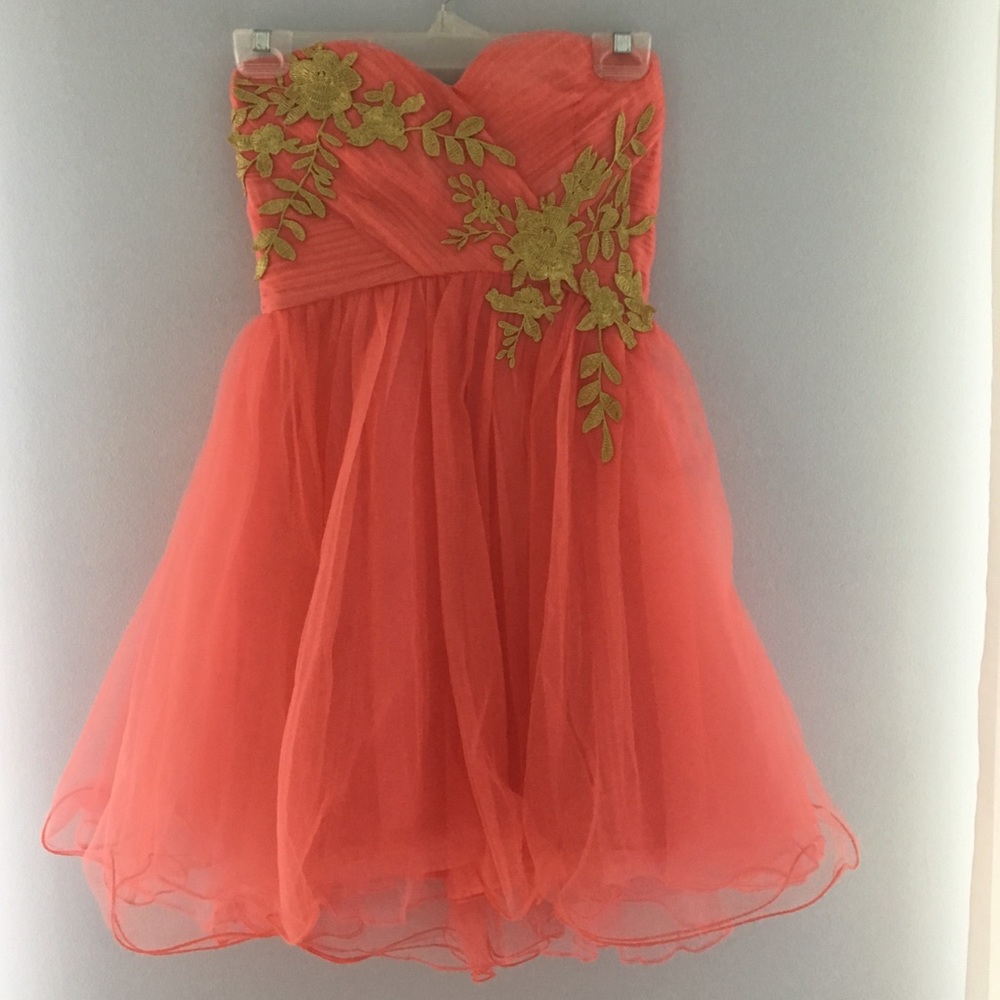 Peach Homecoming Dress